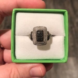 Black and White Diamond Ring